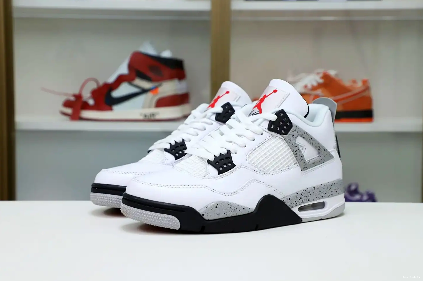 Kimikick 4 White Retro Air Cement Jordan 0728